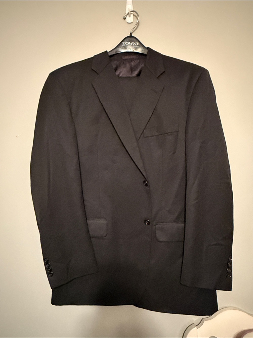 Classic Men's Black Two-Button Suit Jacket